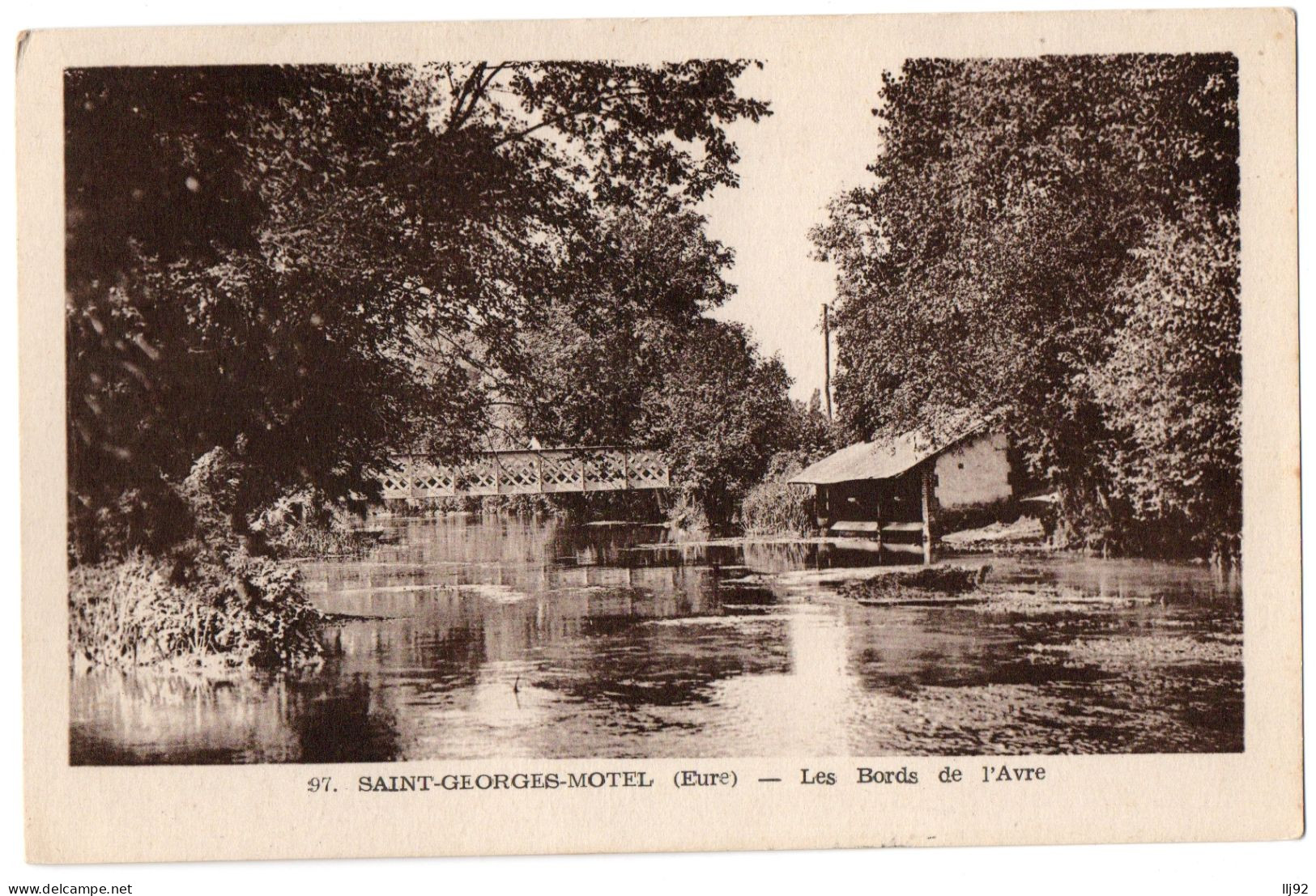 CPA 27 - SAINT GEORGES MOTEL (Eure) -  97. Les Bords De L'Avre - Saint-Georges-Motel