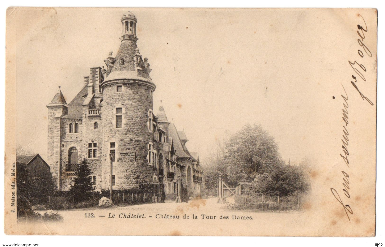 CPA 77 - LE CHATELET EN BRIE (Seine Et Marne) - 132. Château De La Tour Des Dames - Dos Non Divisé - Le Chatelet En Brie