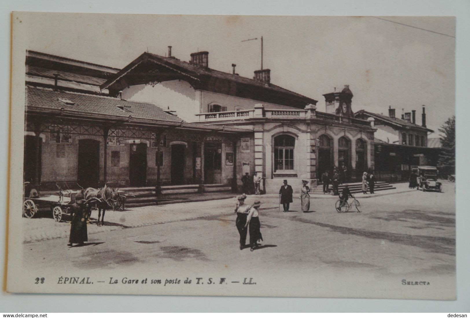 CPA Sépia EPINAL La Gare Et Son Poste TSF -  CHA01 - Epinal