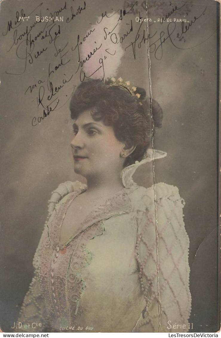 CELEBRITES - Artistes - Mme Bosman - Opéra - Rue De Paris - Portrait - Colorisé - Carte Postale Ancienne - Entertainers