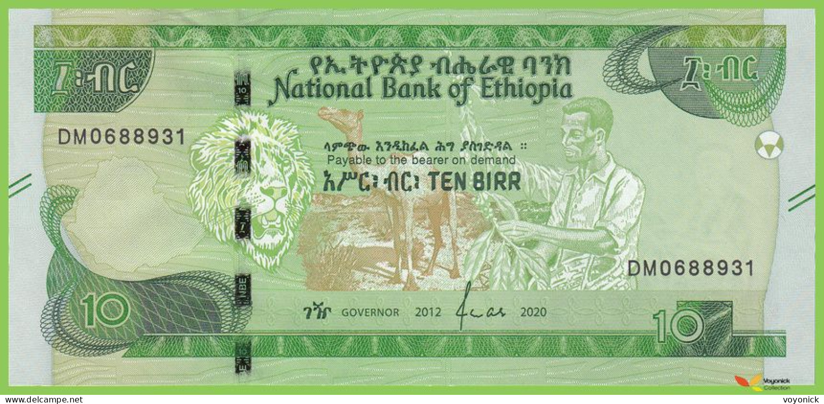 Voyo ETHIOPIA 10 Birr 2020 P55 B335a DM UNC - Ethiopie