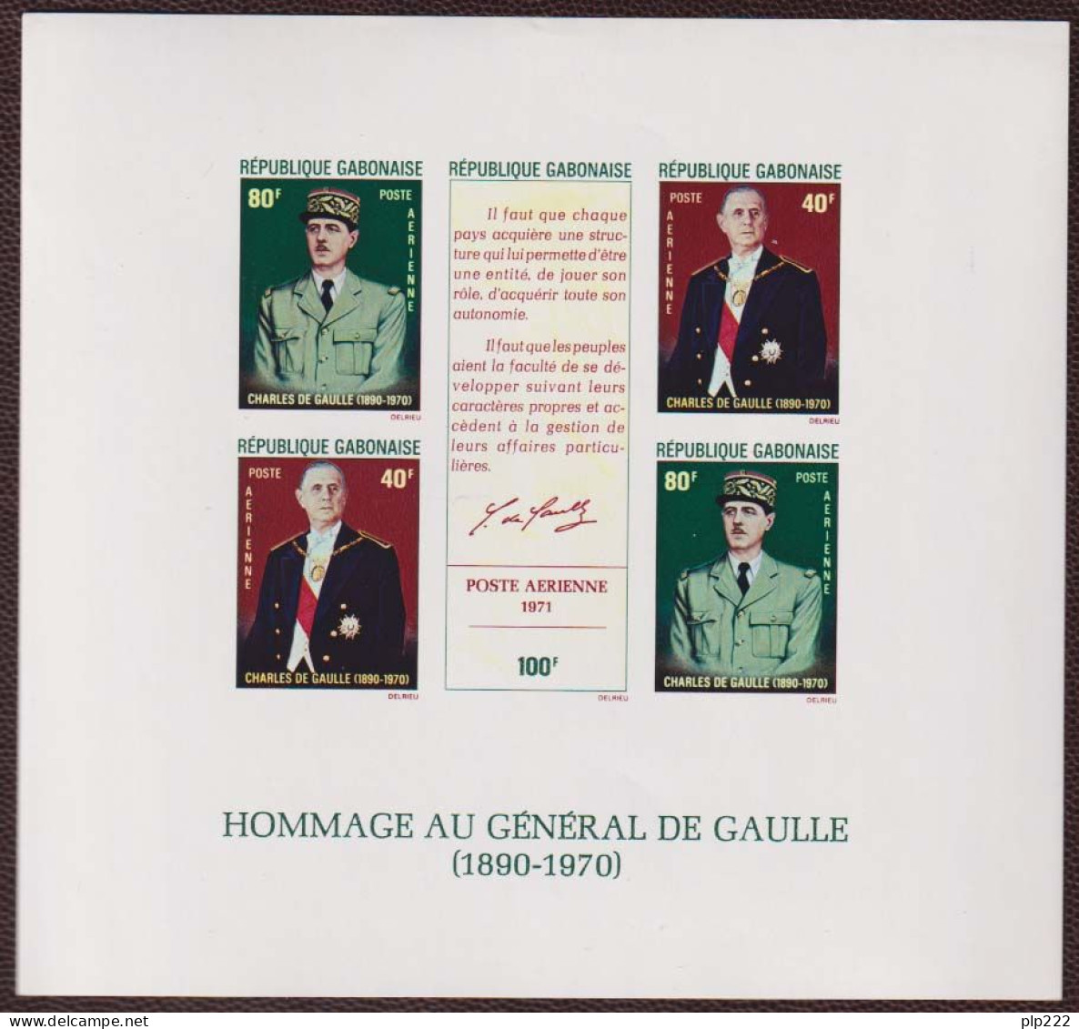 Gabon 1971 De Gaulle Y.T.BF17 ND **/MNH VF/F - Gabun (1960-...)