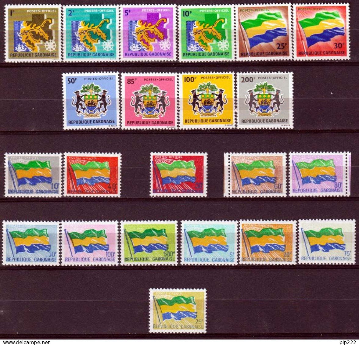 Gabon 1968/84 Servizio Y.T.1/22 **/MNH VF - Gabón (1960-...)