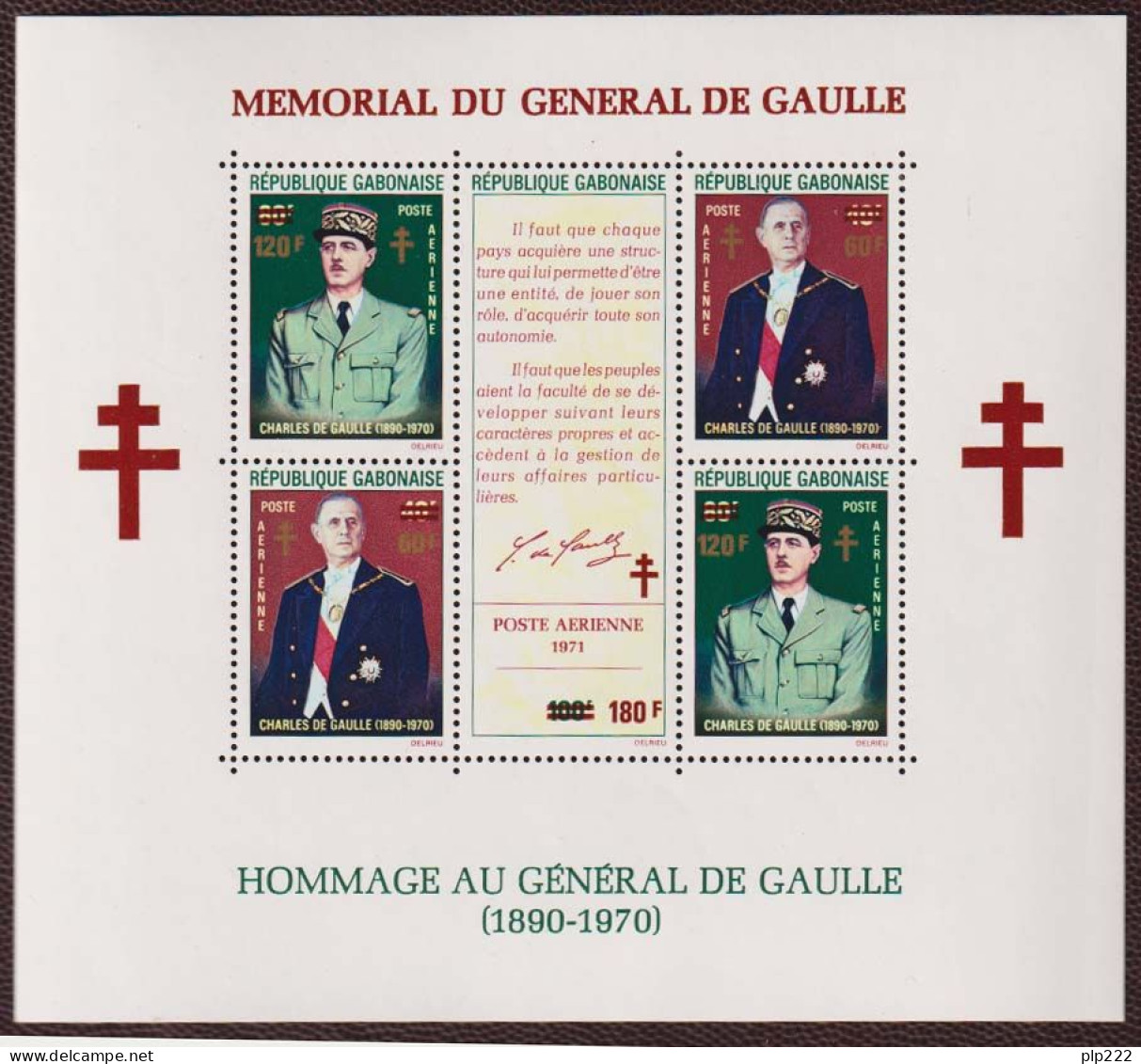 Gabon 1972 De Gaulle Y.T.BF20 **/MNH VF/F - Gabón (1960-...)