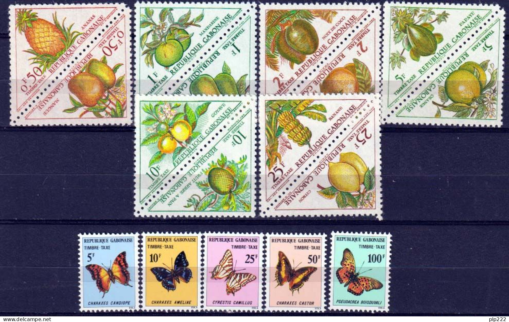 Gabon 1962/78 Segnatasse Y.T.34/50 **/MNH VF - Gabón (1960-...)