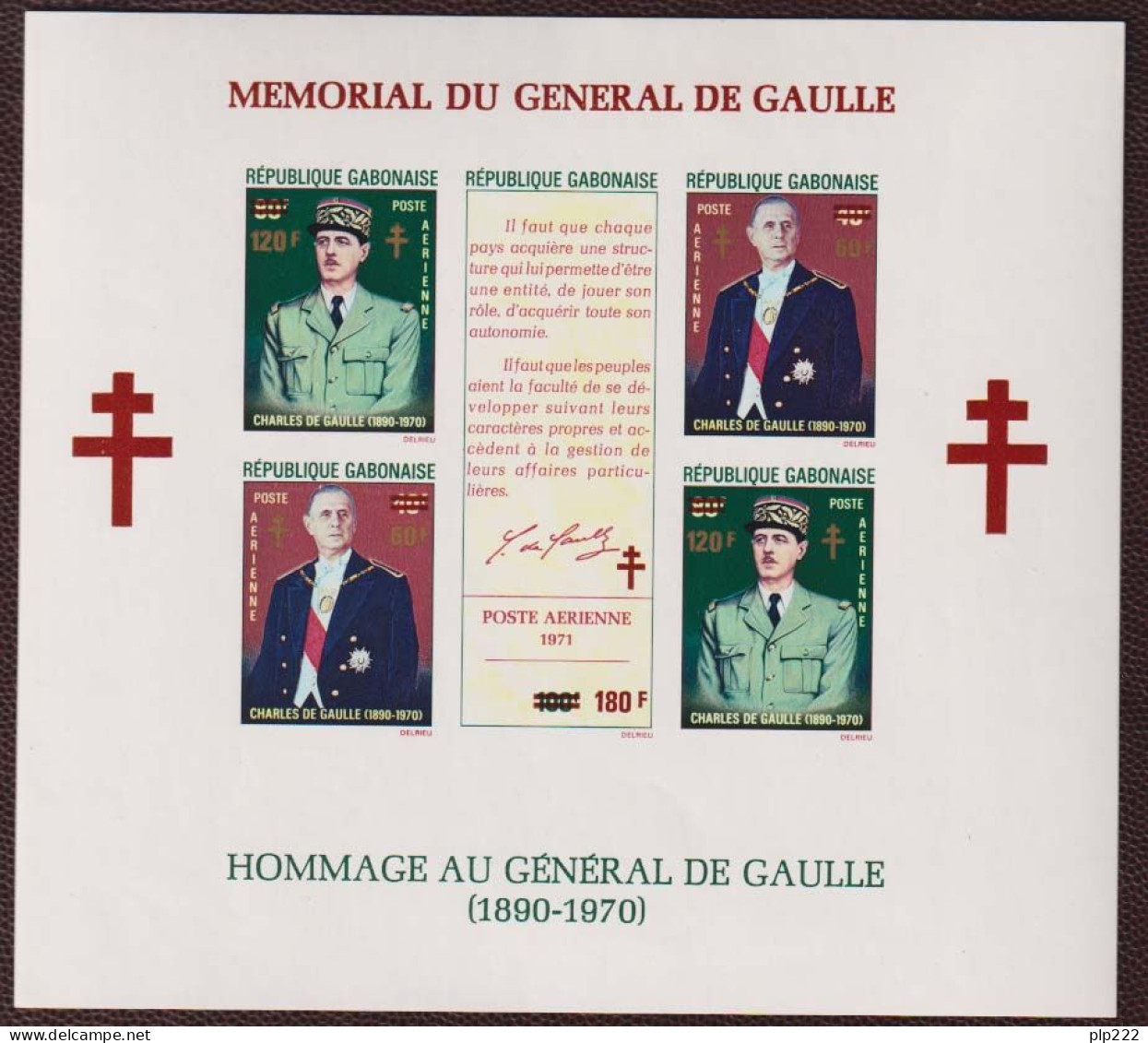 Gabon 1972 De Gaulle Y.T.BF20 ND **/MNH VF/F - Gabon