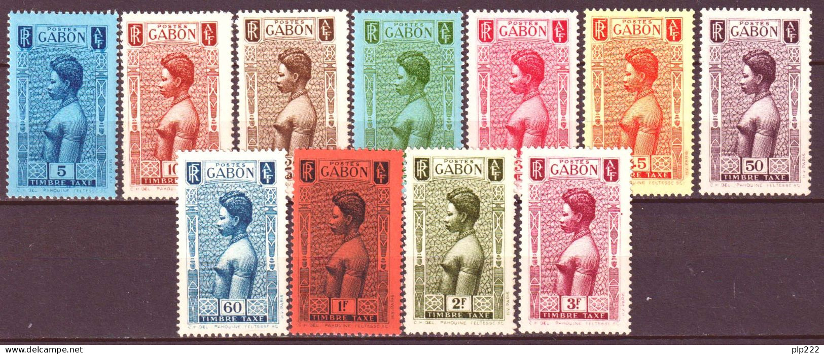 Gabon 1932 Segnatasse Y.T.23/33 */MH VF/F - Unused Stamps