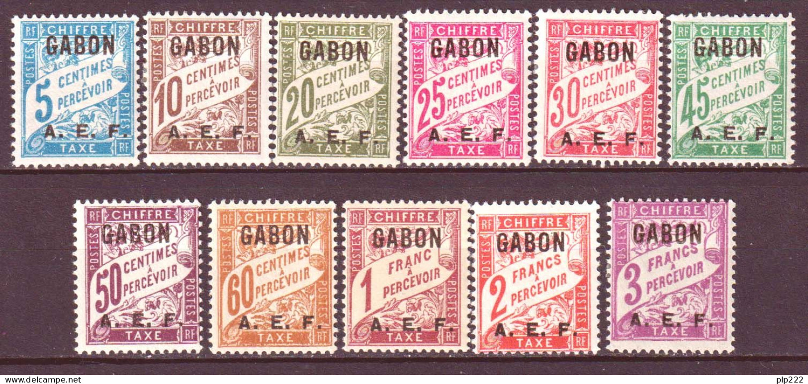 Gabon 1928 Segnatasse Y.T.1/11 */MH VF/F - Unused Stamps