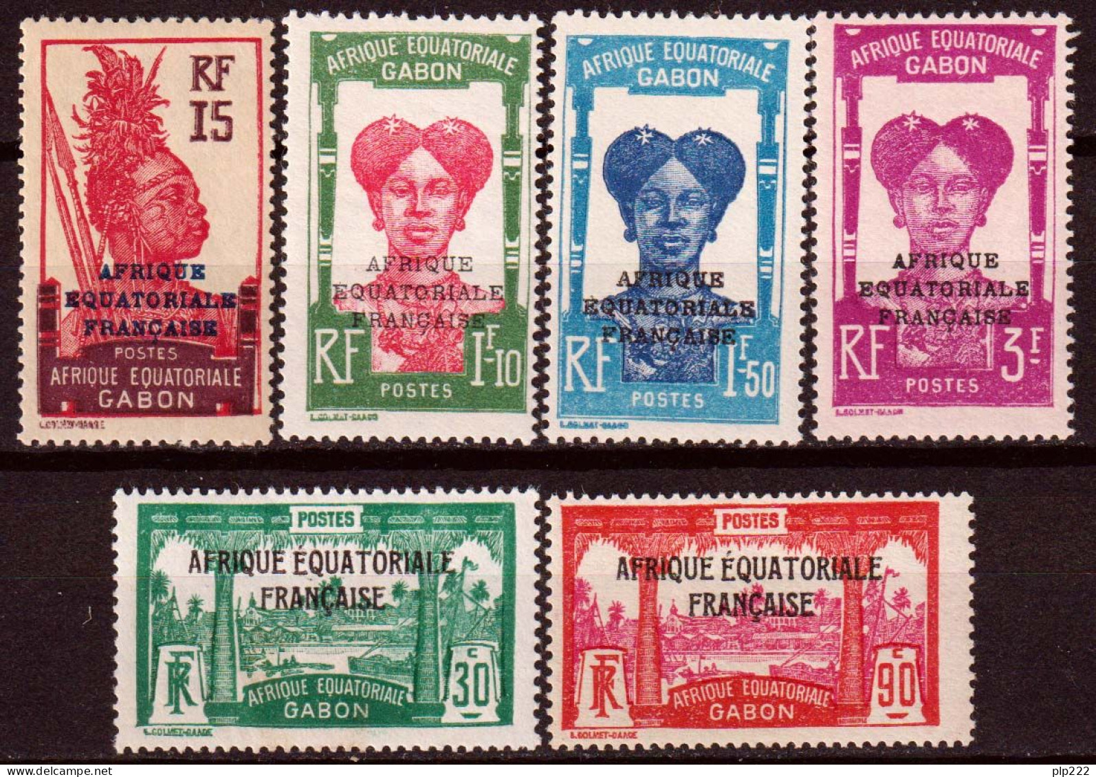 Gabon 1928 Y.T.116/20 **/MNH VF/F - Nuovi