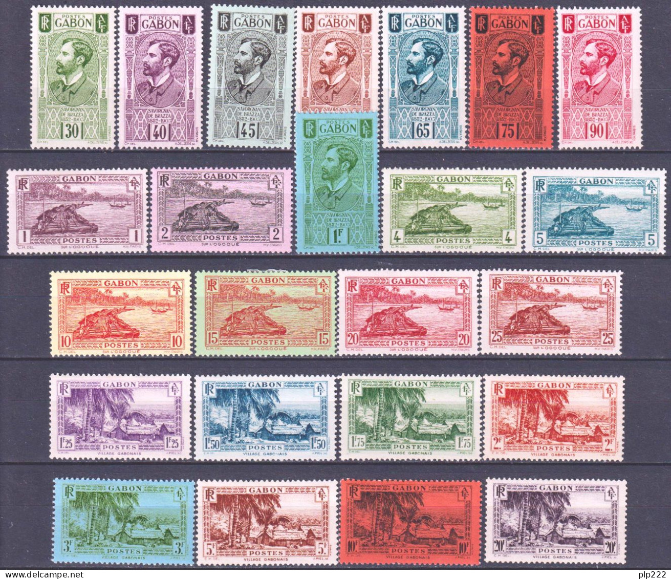 Gabon 1932 Y.T.125/46 */MH VF/F - Unused Stamps