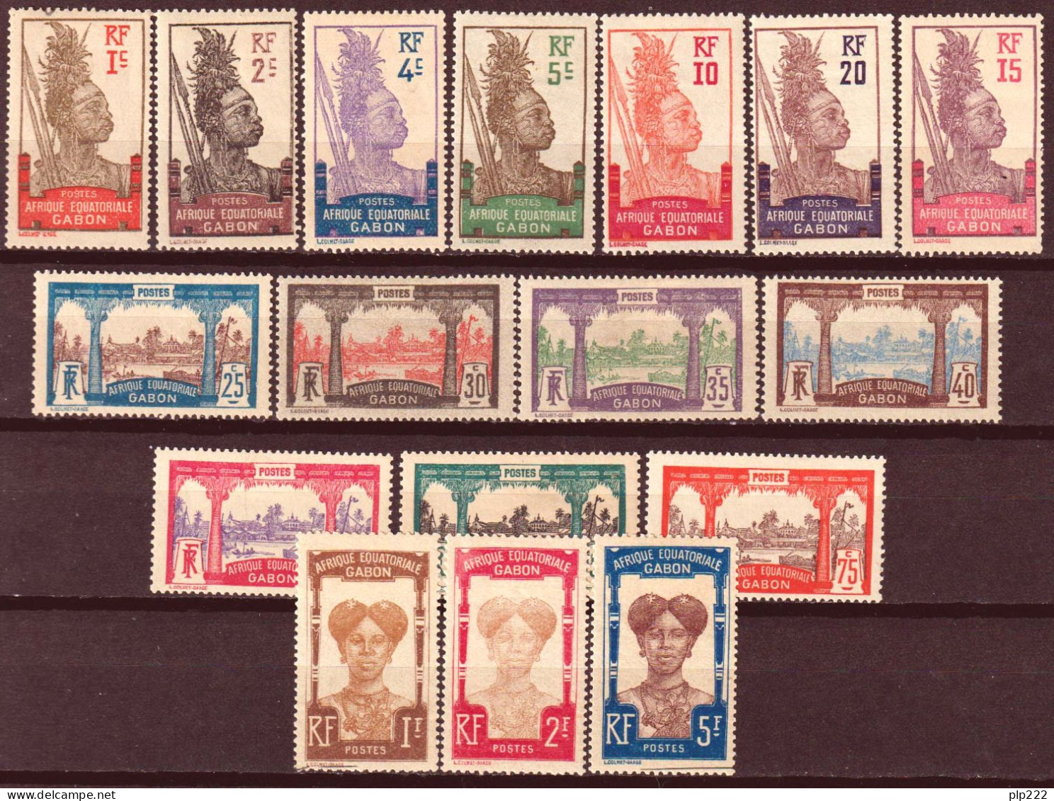 Gabon 1910 Y.T.49/65 */MH VF/F - Unused Stamps