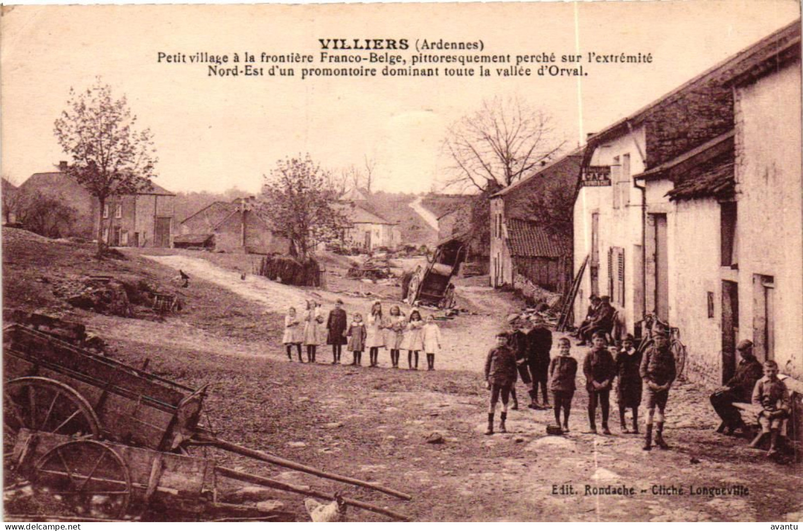 VILLIERS /  PETIT VILLAGE A LA FRONTIERE BELGE - Charleville