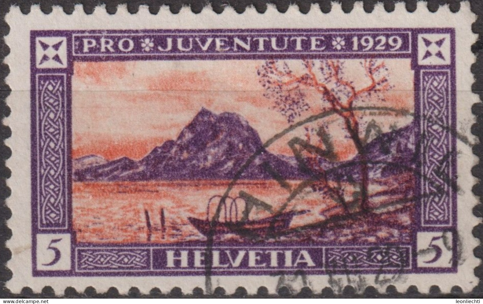 1929 Schweiz / Pro Juventute ° Zum:CH J49, Mi:CH 235, Yt:CH 235, Luganersee - Oblitérés