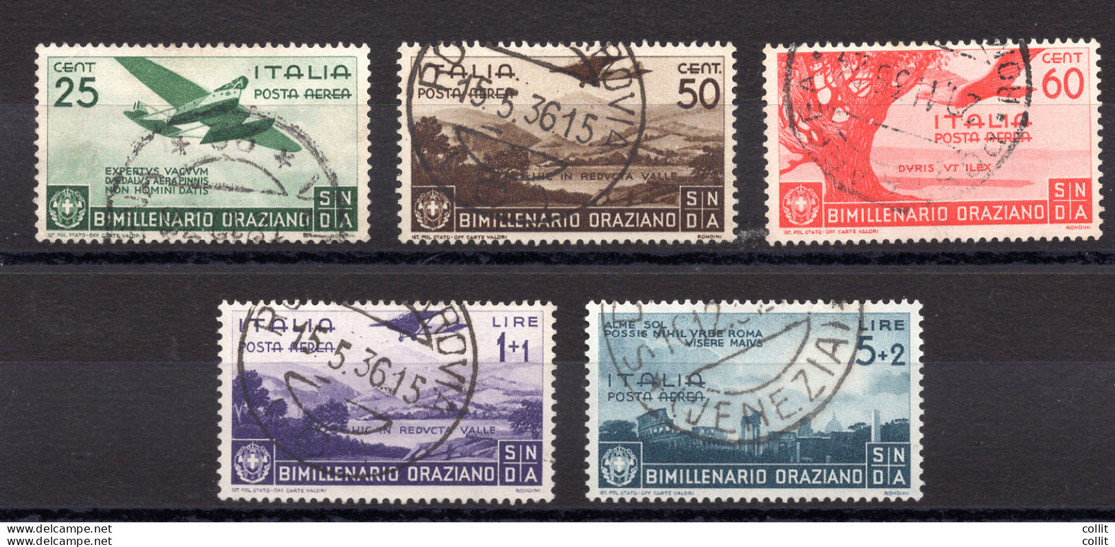 Orazio Posta Aerea N. 95/99 Serie Usata - Mint/hinged