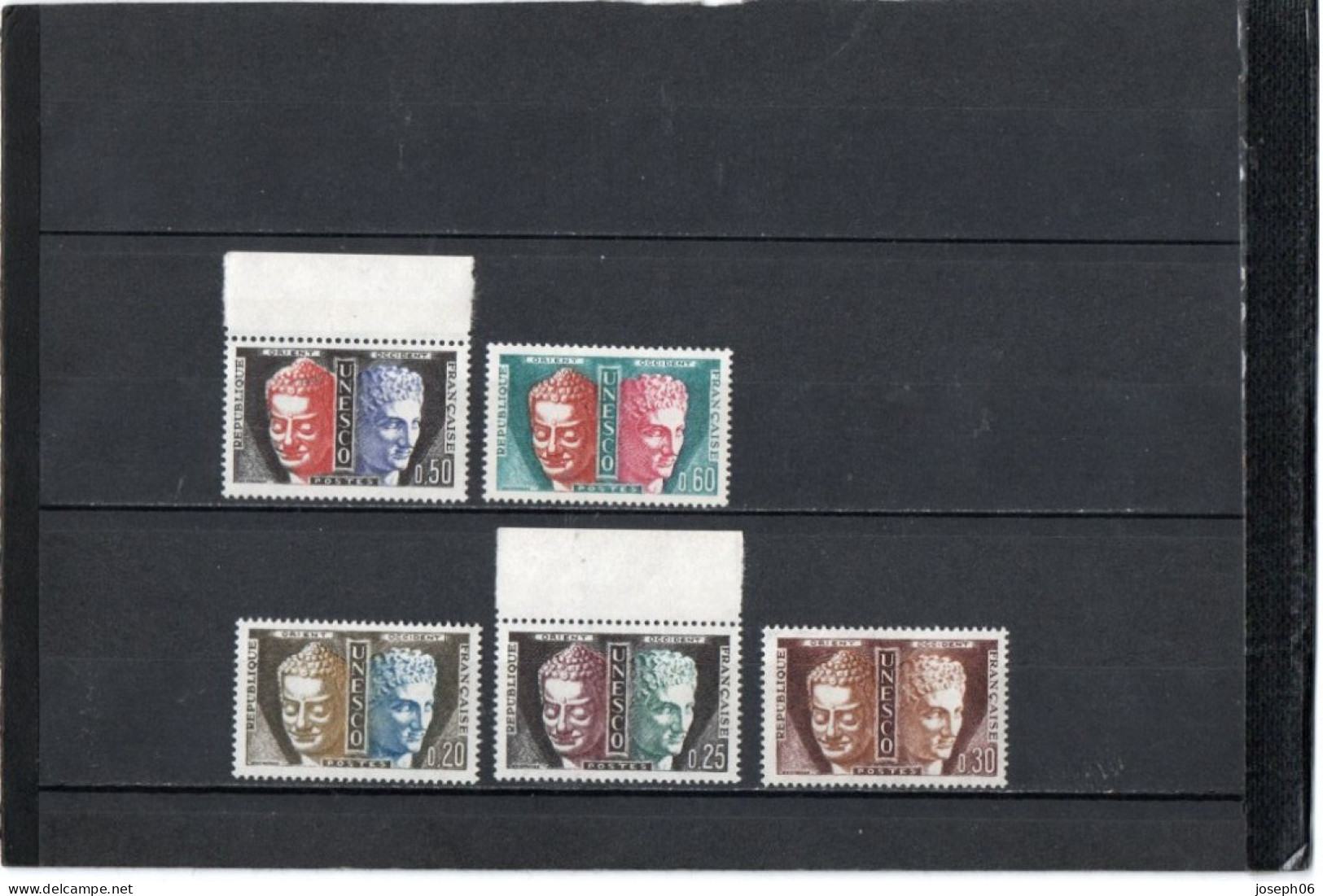 FRANCE    1960-65  Service  Unesco  Y.T. N° 22  à  26  Complet   NEUF** - Mint/Hinged