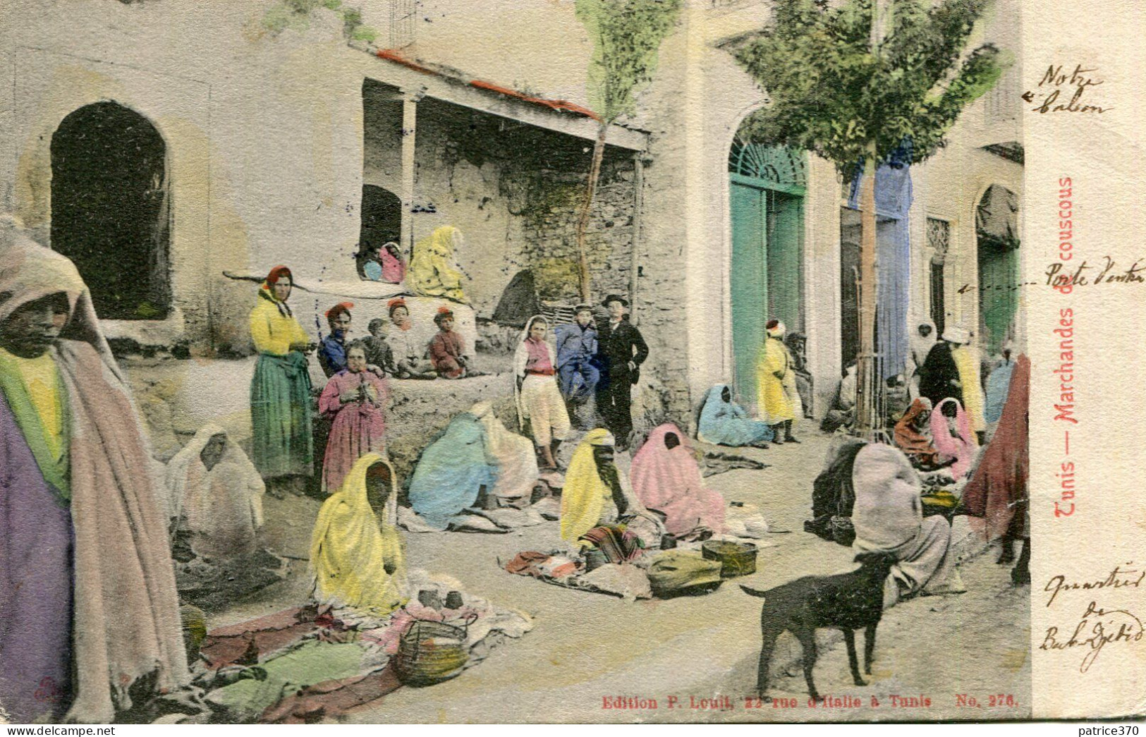 Carte TUNISIE TUNIS Marchandes De Couscous Colorisé Scène Typique Du Pays Sur Le Trottoir - Tunisie