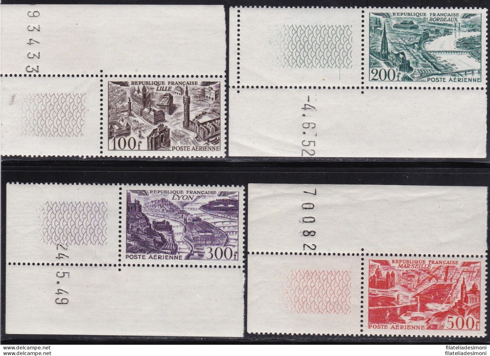 1949 FRANCIA   - Posta Aerea 24/27 - Vedute 4 Valori - MNH** - Other & Unclassified