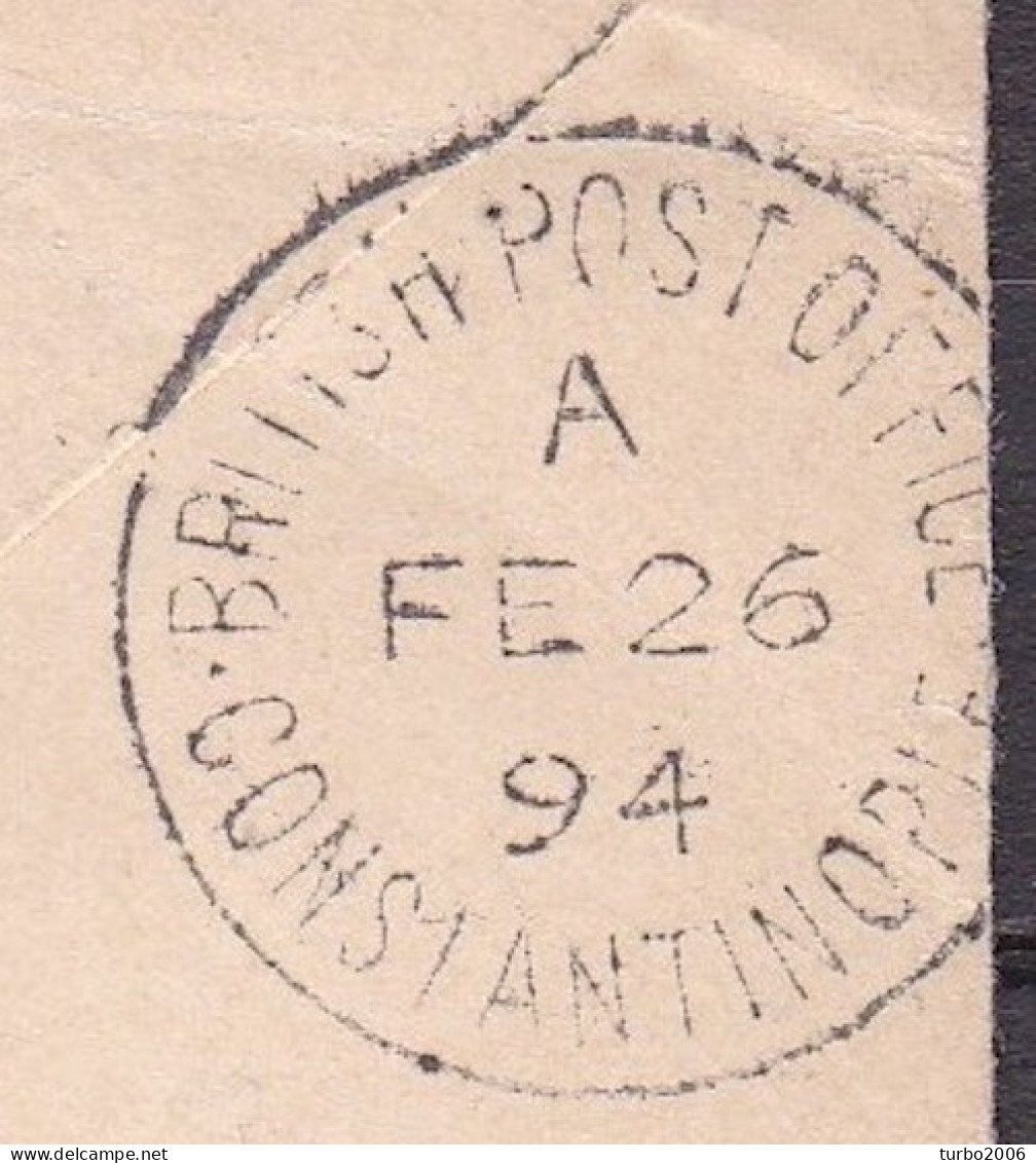 GREECE 1891-96 Small Hermes Head 25 L Lilac Athens Issue Perforated Vl. 113  On Cover To Constantinopel - Briefe U. Dokumente