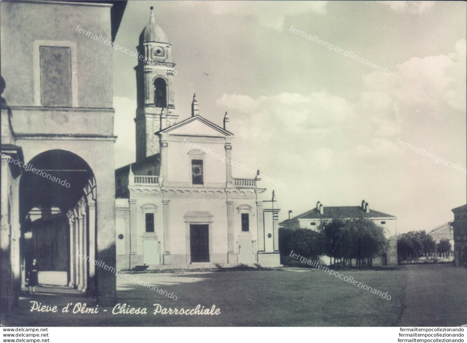 E675 Cartolina Pieve D'olmi Chiesa Parrocchiale Provincia Di Cremona - Cremona
