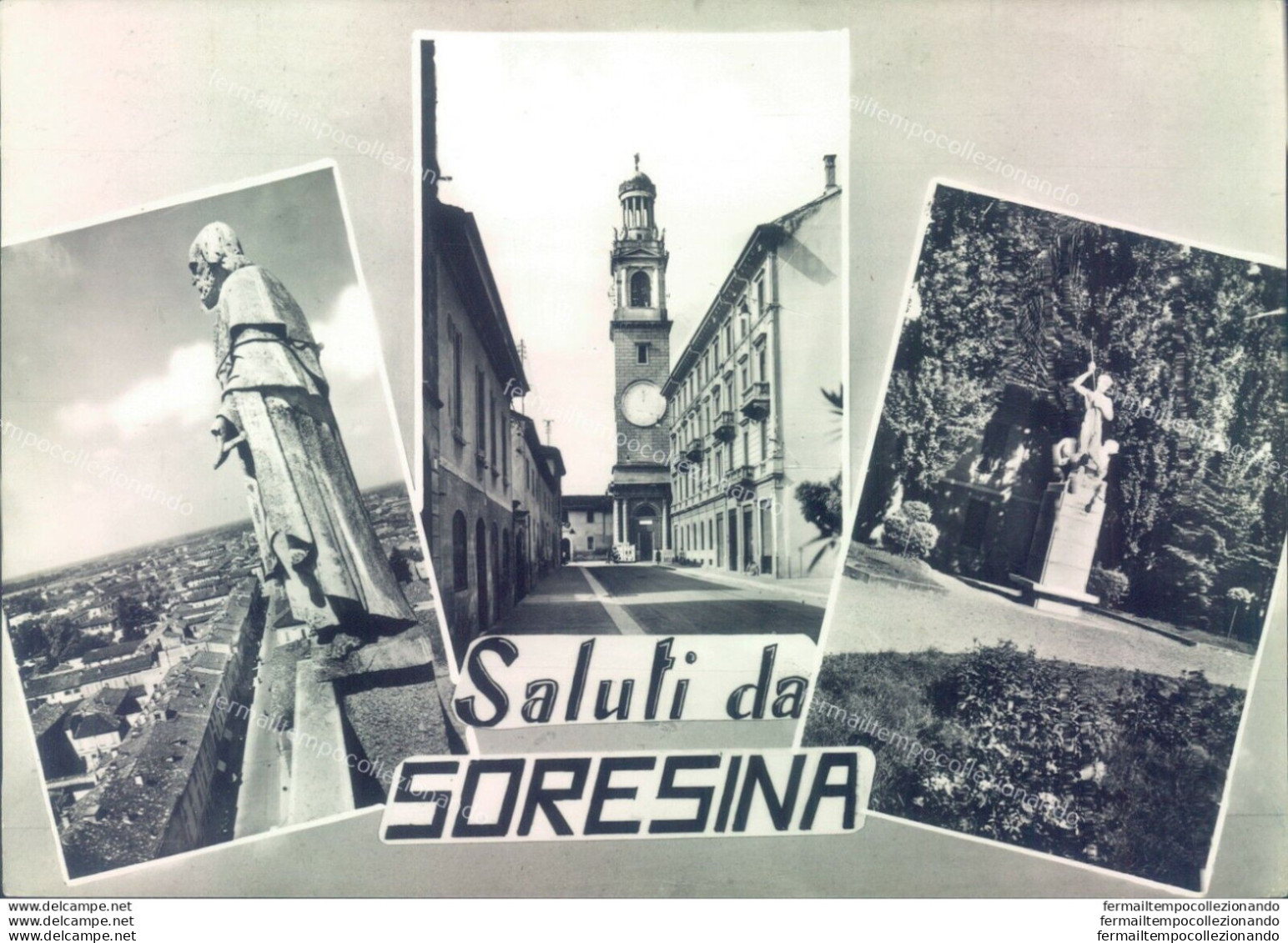 E690 Cartolina Saluti Da Soresina 3 Vedutine  Provincia Di Cremona - Cremona