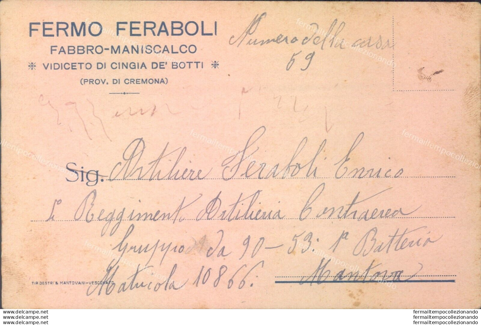 E626 - Cartolina Vidiceto Di Cingia De' Botti F.feraboli   Provincia Di Cremona - Cremona