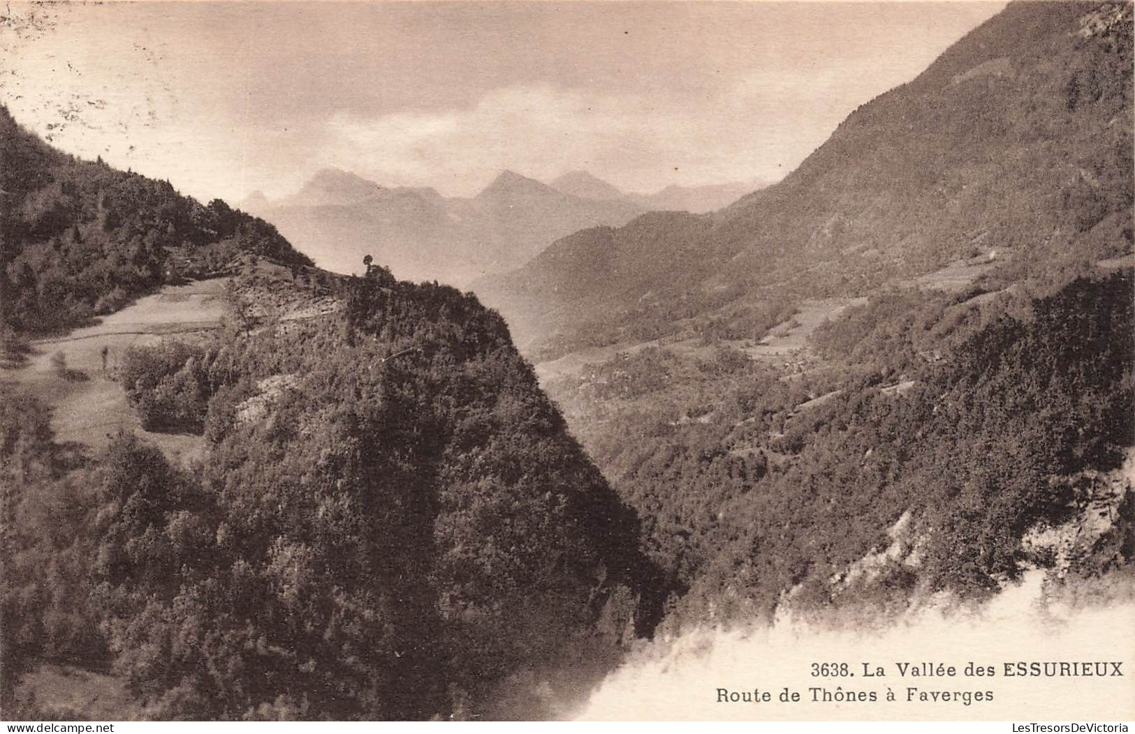 FRANCE - La Vallée Des Essurieux - Route De Thônes à Faverges - Vue Générale - Carte Postale Ancienne - Faverges