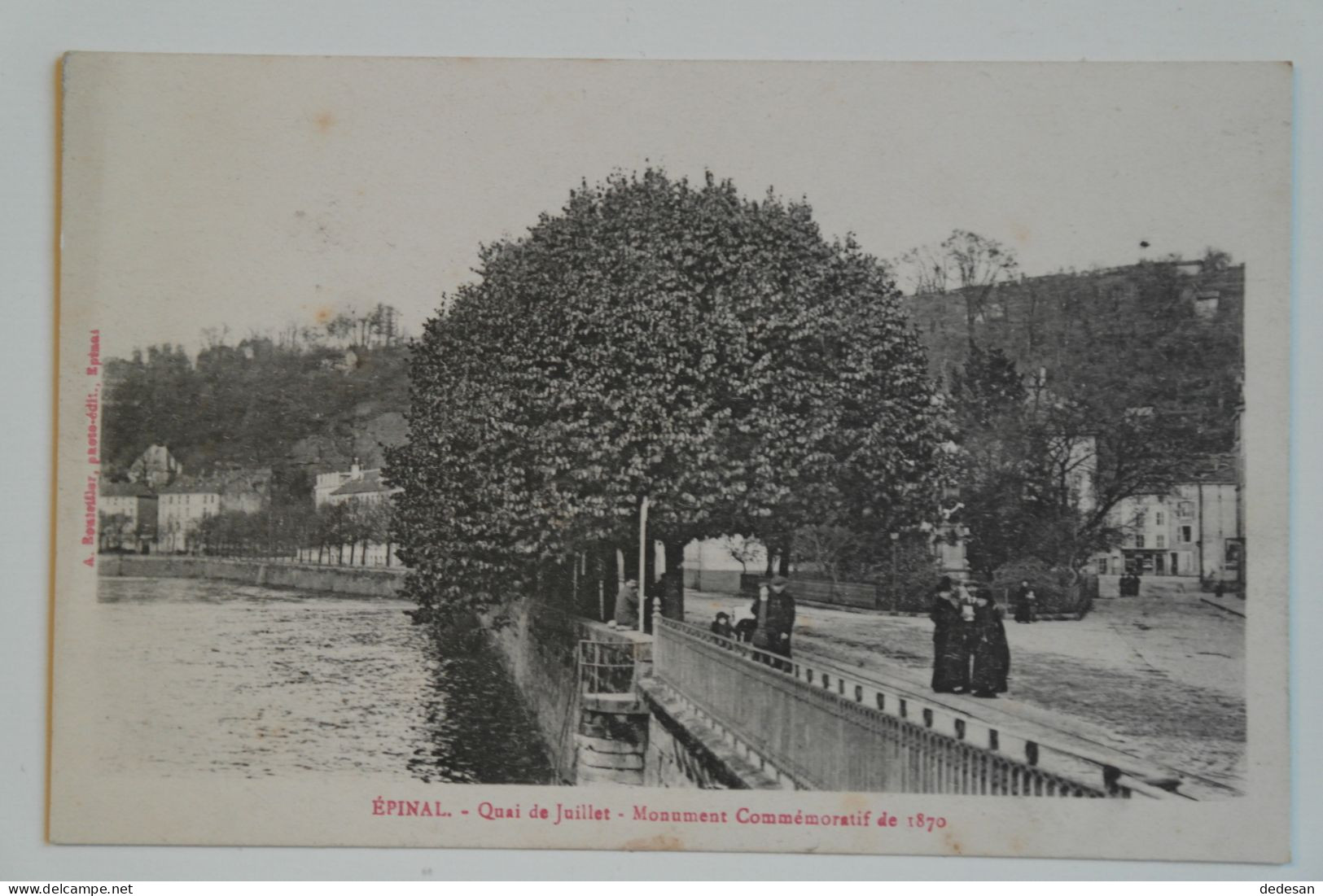 CPA EPINAL Quai De Juillet Monument Commémoratif De 1870 -  CHA01 - Epinal