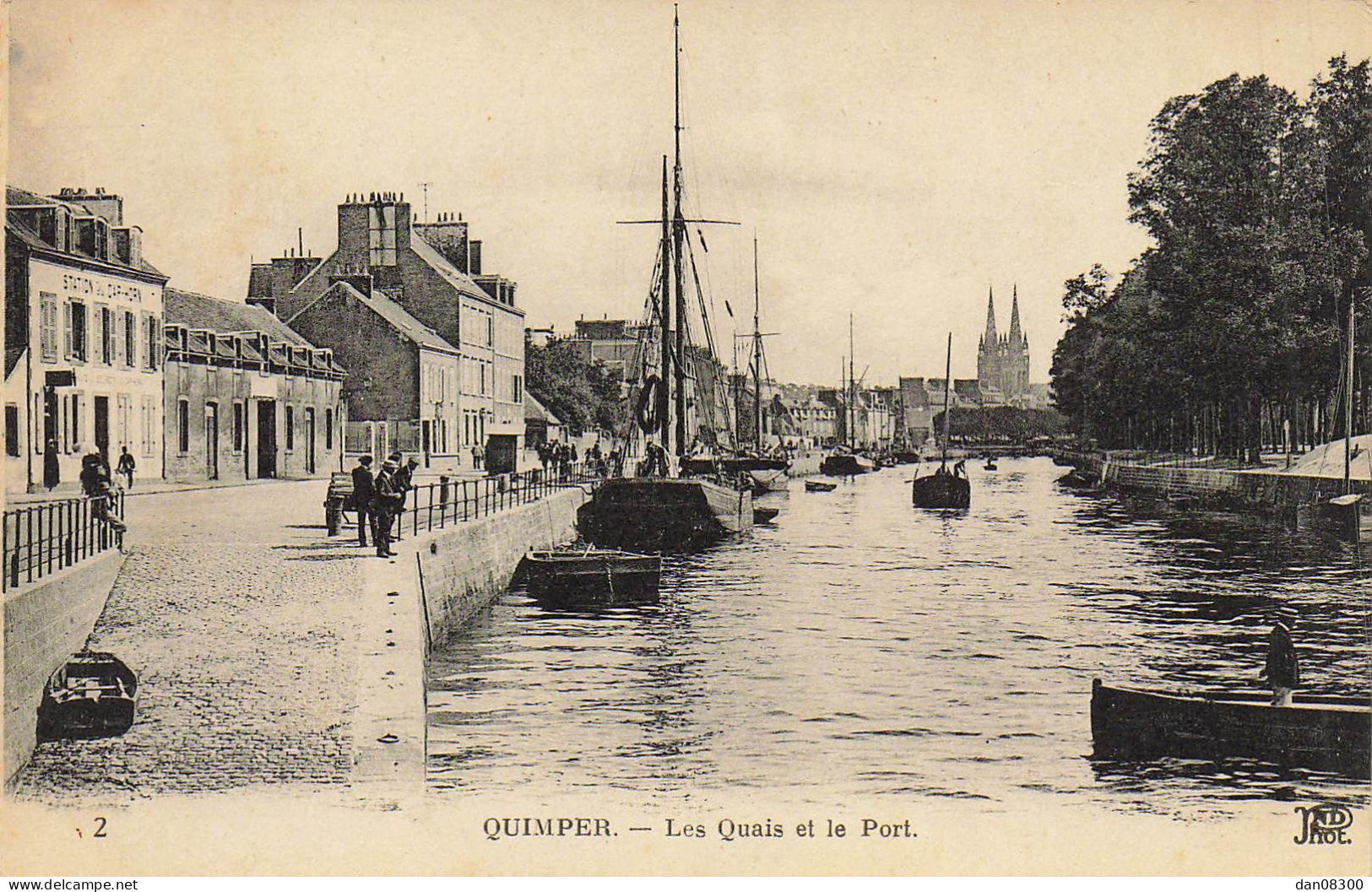 29 QUIMPER LES QUAIS ET LE PORT - Quimper