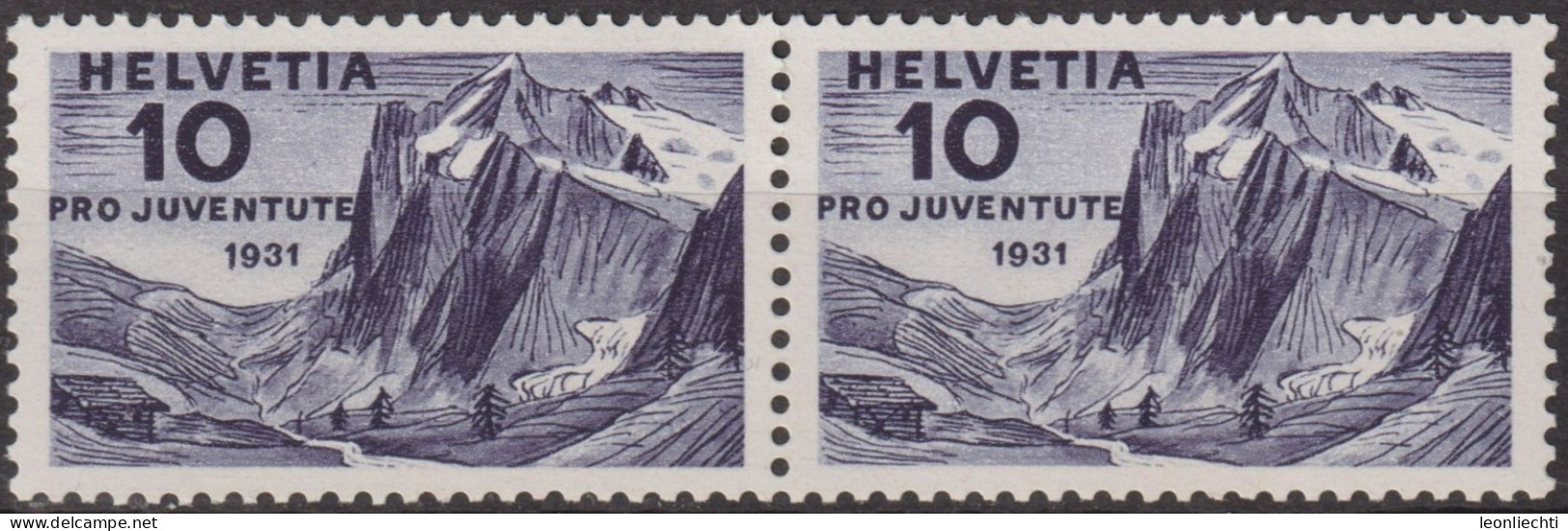 1931 Schweiz / Pro Juventute ** Zum:CH J58, Mi:CH 247, Yt:CH 251, Wetterhorn - Nuevos