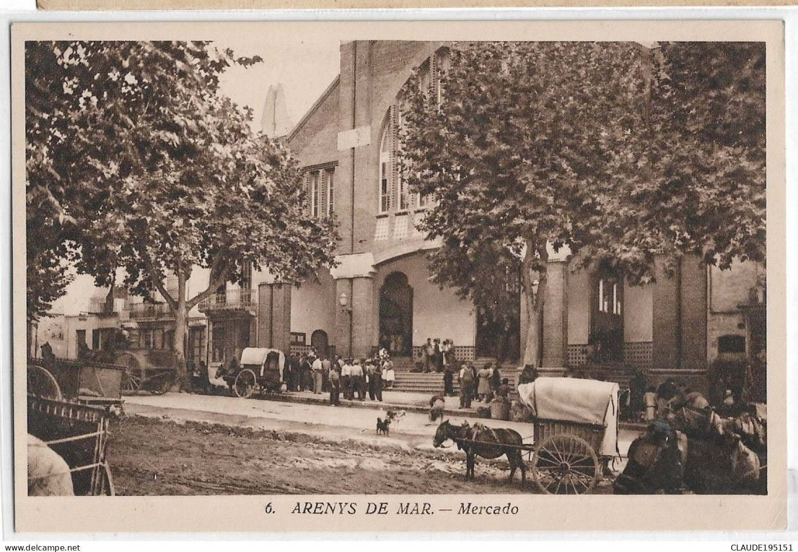 CATALUNIA   ARENYS DE MAR  MERCADO   ( EDIT  HUECOGRABADO) - Autres & Non Classés