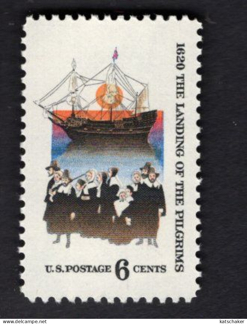 204354962 1970 SCOTT 1420 (XX) POSTFRIS MINT NEVER HINGED  - LANDING OF THE PILGRIMS - MAYFLOWER SAILING SHIP - Neufs