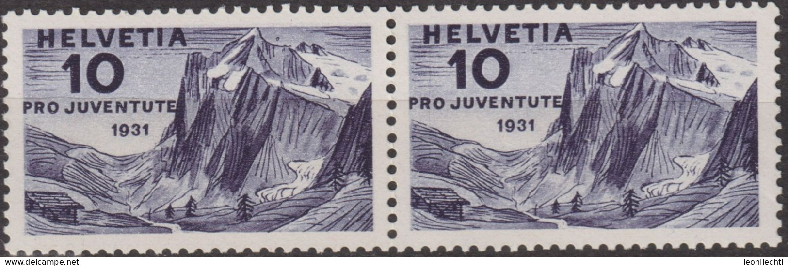 1931 Schweiz / Pro Juventute ** Zum:CH J58, Mi:CH 247, Yt:CH 251, Wetterhorn - Ungebraucht