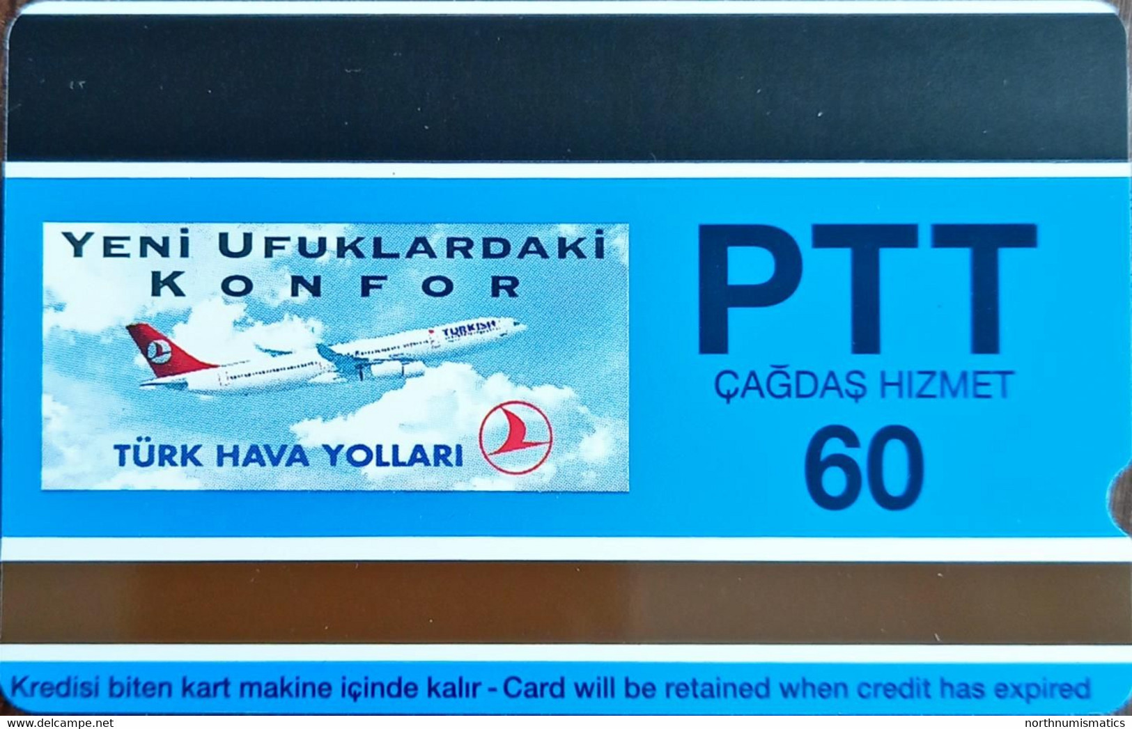 Turkey Phonecards THY Aircafts DC-3 PTT 60 Units Unc - Verzamelingen