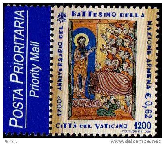 PIA  -  VATICANO - 2001 : 1700° Del Battesimo Della Nazione Armena -   (SASSONE  1221-23) - Ungebraucht