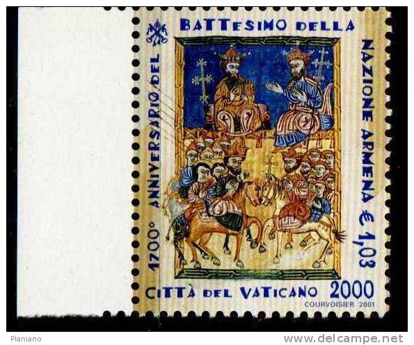 PIA  -  VATICANO - 2001 : 1700° Del Battesimo Della Nazione Armena -   (SASSONE  1221-23) - Neufs