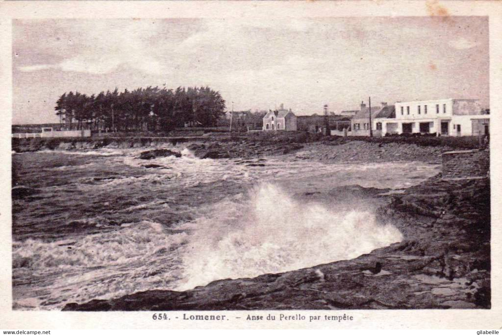 56 - Morbihan - LOMENER ( Ploemeur )  - Anse Du Perello Par Tempete - Ploemeur