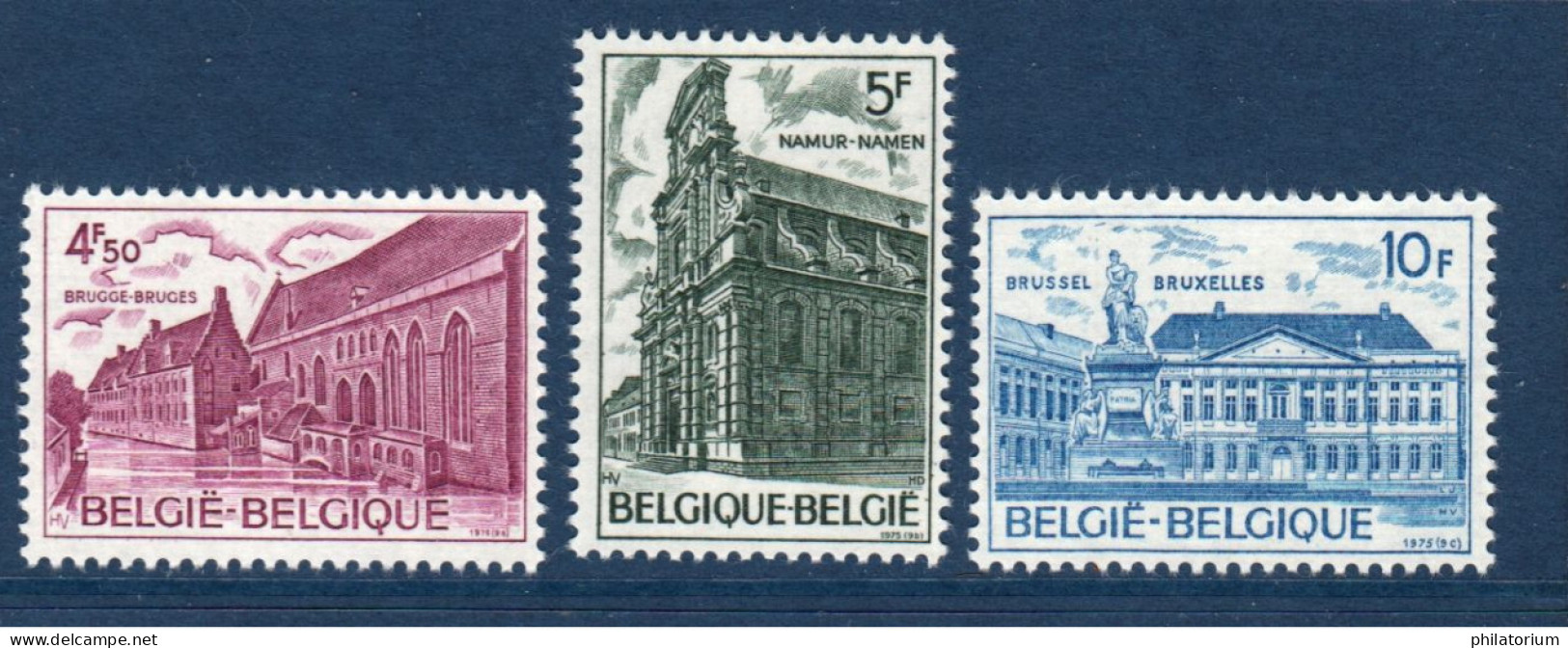 Belgique, België, **, Yv 1760, 1761, 1762, Mi 1821, 1822, 1823, SG 2391, 2392, 2393, Monuments, - Ungebraucht