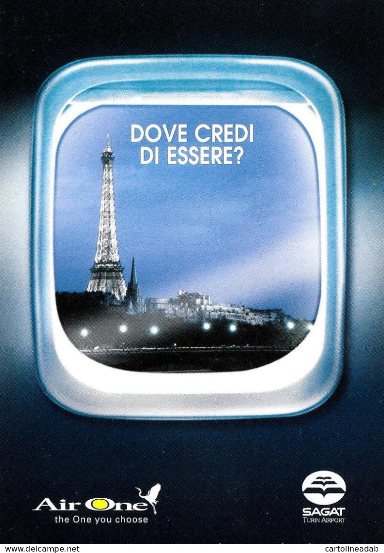 [MD9431] CPM - AIR ONE SAGAT DOVE CREDI DI ESSERE? - PROMOCARD 6894 - PERFETTA - Non Viaggiata - Publicidad