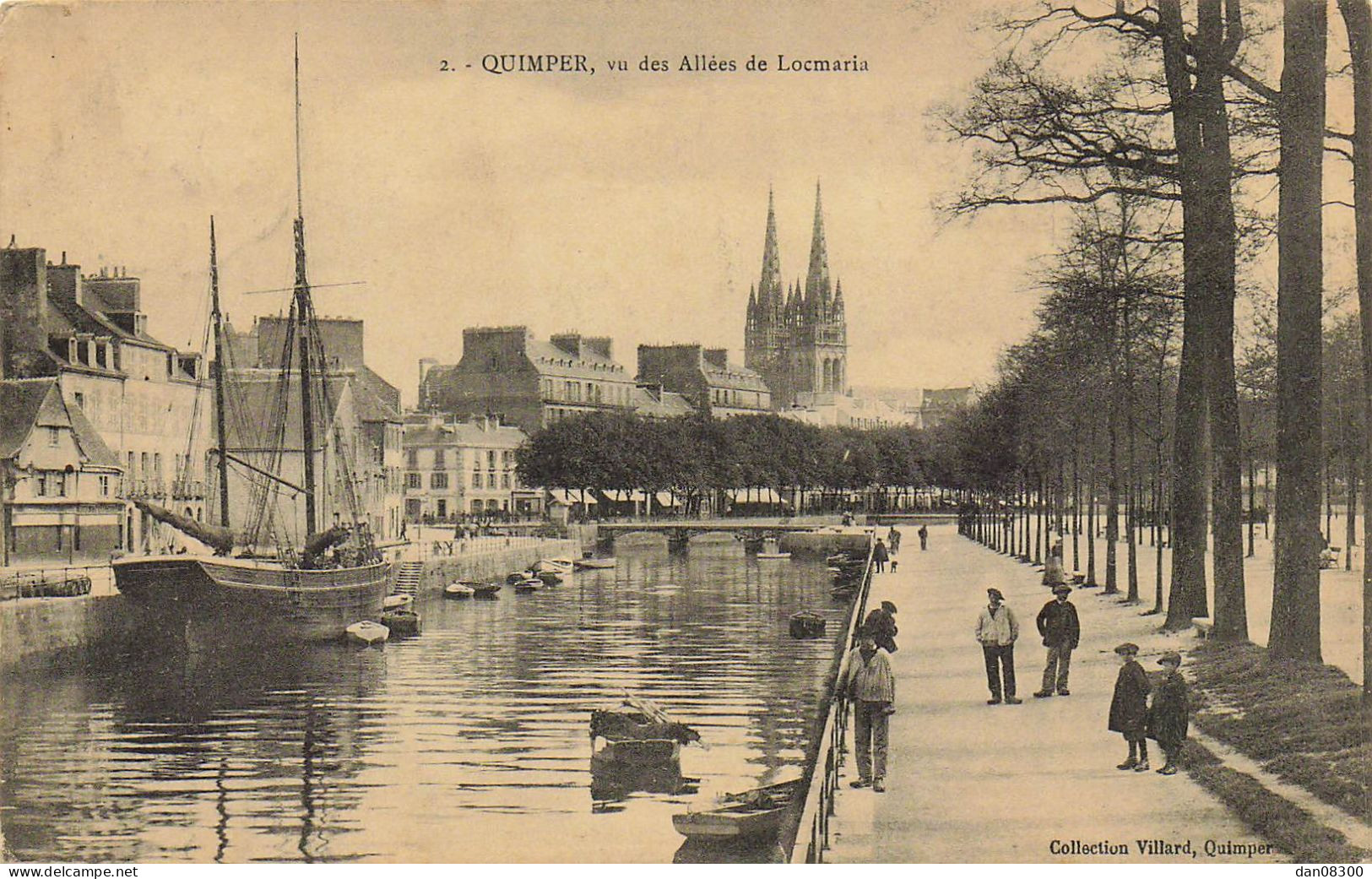 29 QUIMPER VU DES ALLEES DE LOCMARIA - Quimper