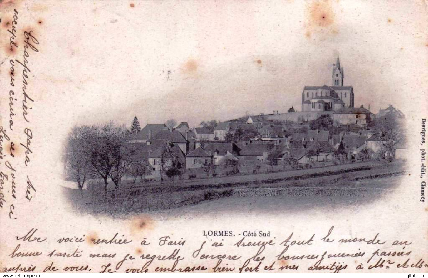 58 - Nievre -  LORMES - Coté Sud - Carte Précurseur - Lormes