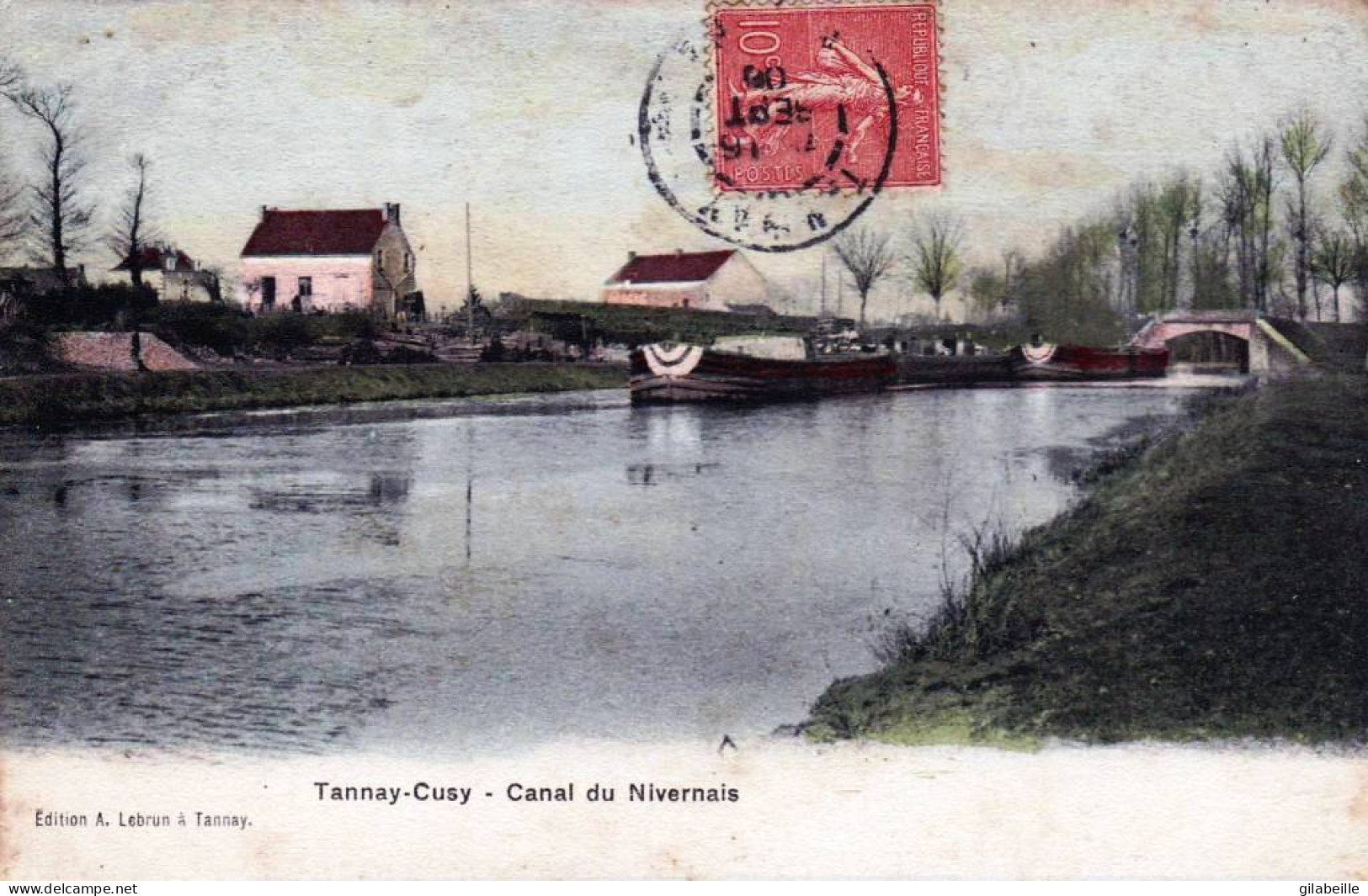 58 - Nievre -  TANNAY - CUSY - Canal Du Nivernais - Peniches - Tannay