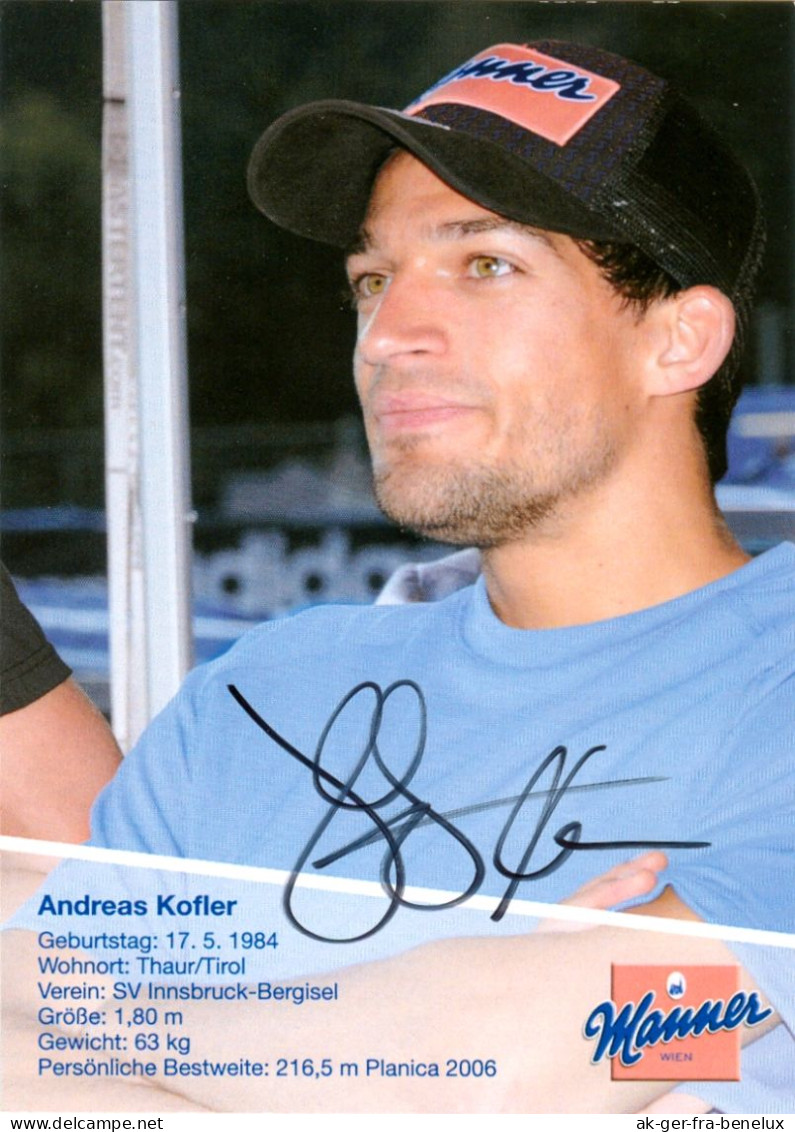 1) Autogramm Manner AK Skispringer Andreas Kofler Innsbruck Tirol Fulpmes Im Stubaital Olympiasieger FIS ÖSV Österreich - Autographes