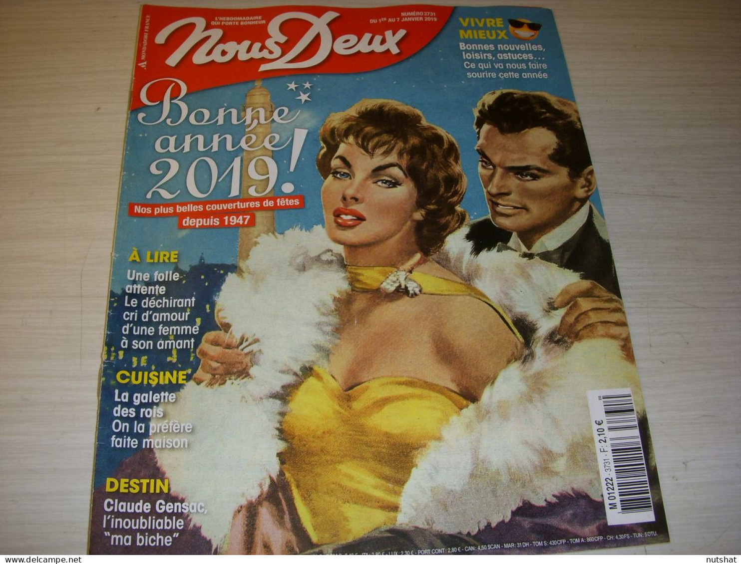 NousDeux 3731 01.2019 COUVERTURES De FETES Depuis 1947 Amanda LEAR Claude GENSAC - Gente