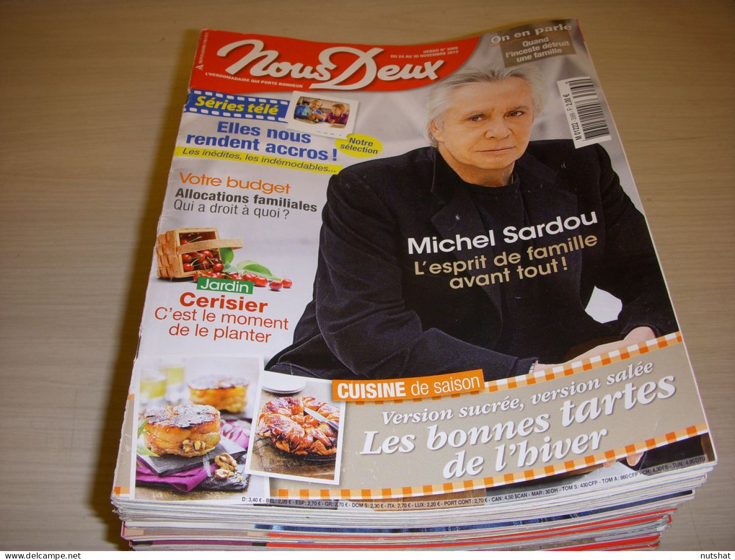 NousDeux 3569 11.2015 Michel SARDOU Fauve HAUTOT CLOONEY Genevieve De FONTENAY - People