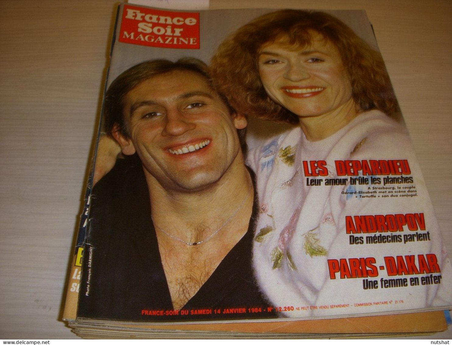 FRANCE SOIR MAGAZINE 12260 14.01.1984 DEPARDIEU PARIS DAKAR AGNES SORAL BORG - People