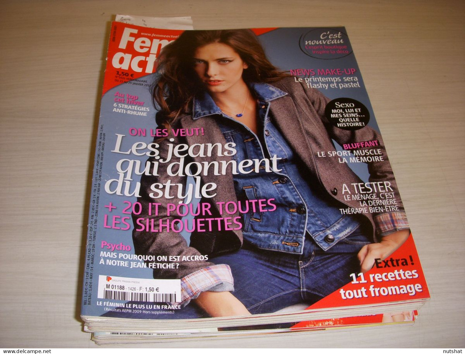 FEMME ACTUELLE 1426 01.2012 Richard GERE Laurent VOULZY Alain SOUCHON DOMBASLE - Gente