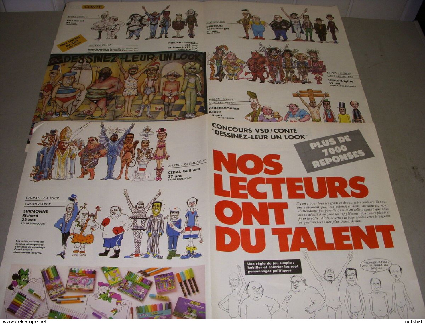 VSD SPECIALCONCOURS HABILLER / COLORIER 7 PERSONNAGES POLITIQUES 16 PROPOSITIONS - People