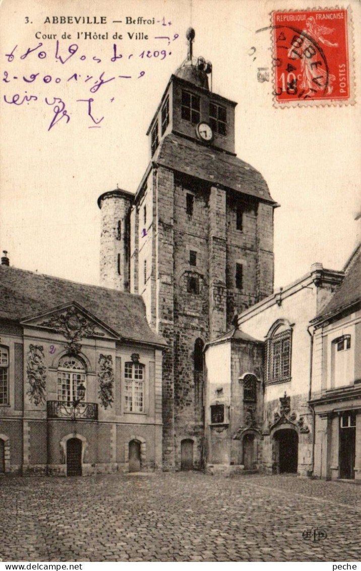 N°287 W -cpa Abbeville -beffroi- - Abbeville