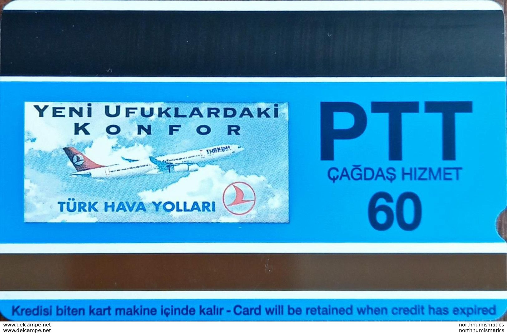 Turkıye Phonecards-THY DC-9 60 Units PTT Unused - Colecciones