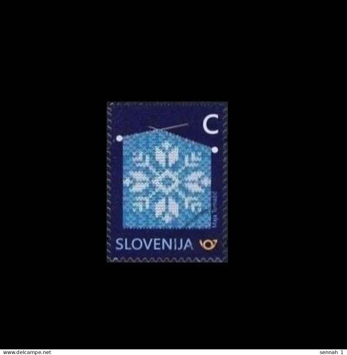 Slowenien / Slovenia / Slovenija: 'Weihnachten [Sticken], 2018' / 'Christmas – Božič', Mi. 1335; Yv. 1130; Sc. 1316 Oo - Slovenië